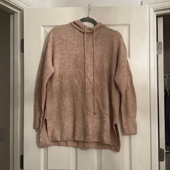 Tan Soft Hooded Sweater - Picture 1 of 6